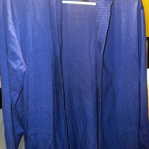 Lands' End Women's Blue Cardigan Sweater